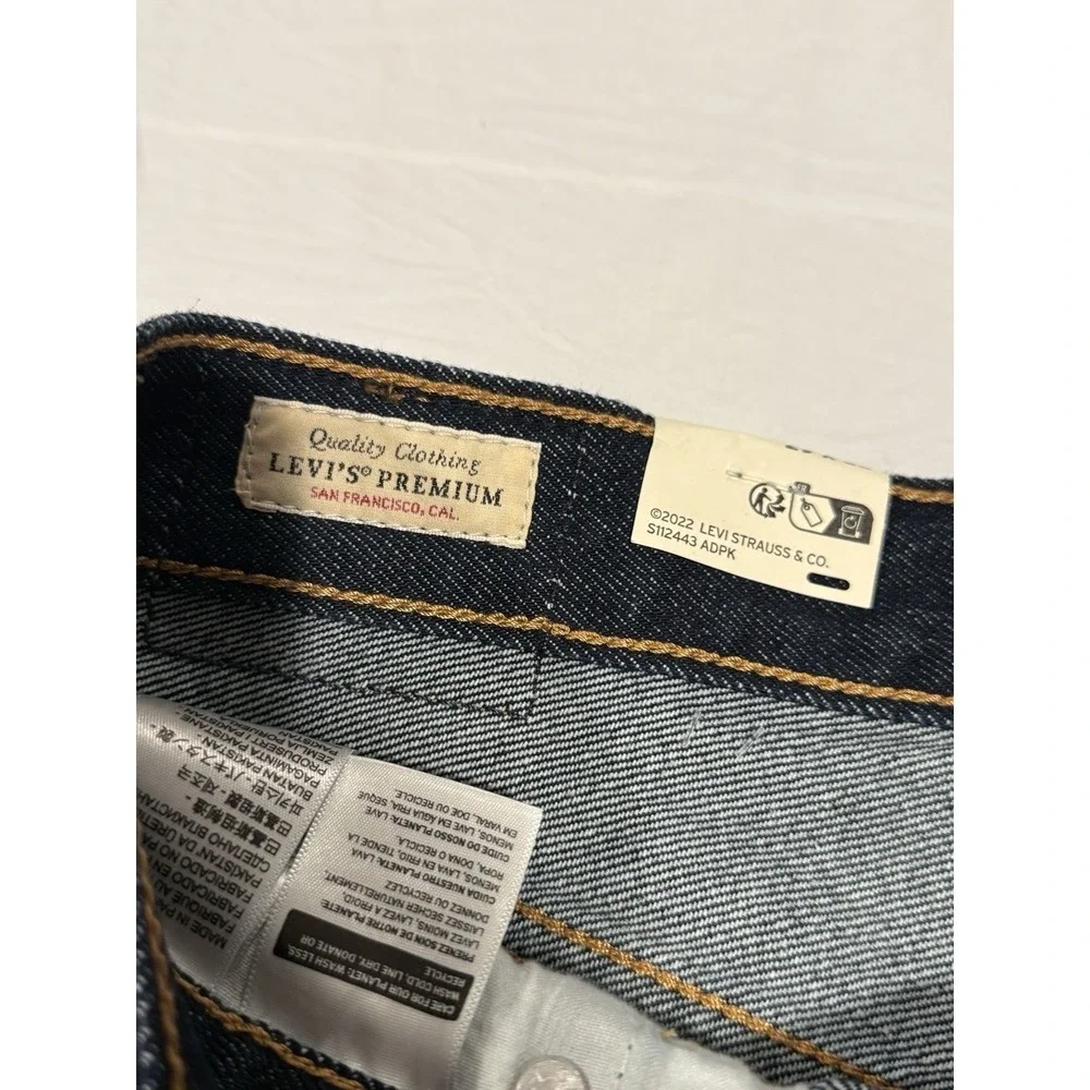 NWT Levi's Ribcage Wide Leg Jeans Super High Rise Blue Women's 29x32